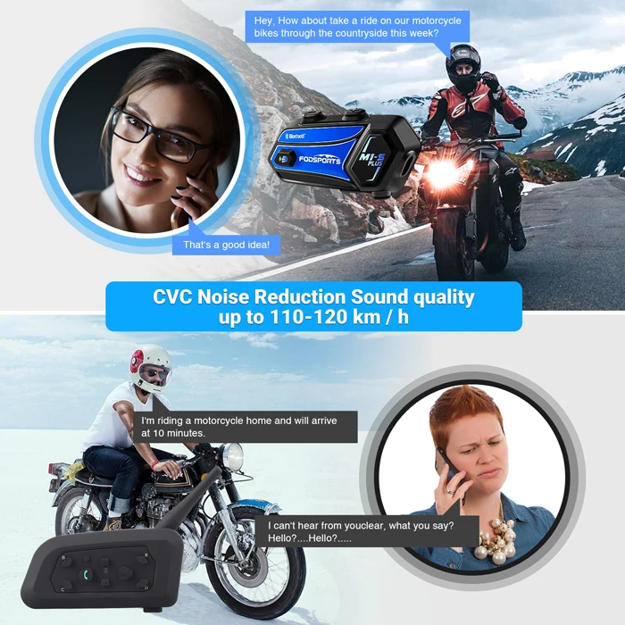  Fodsports M1-S плюс мотоциклетный шлем гарнитура домофон moto для верховой езды и