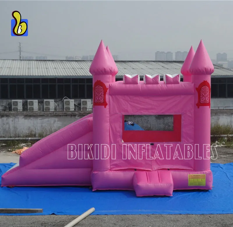 Inflatable bouncy jumping castle inflatable bounce house with pink color for Girls
