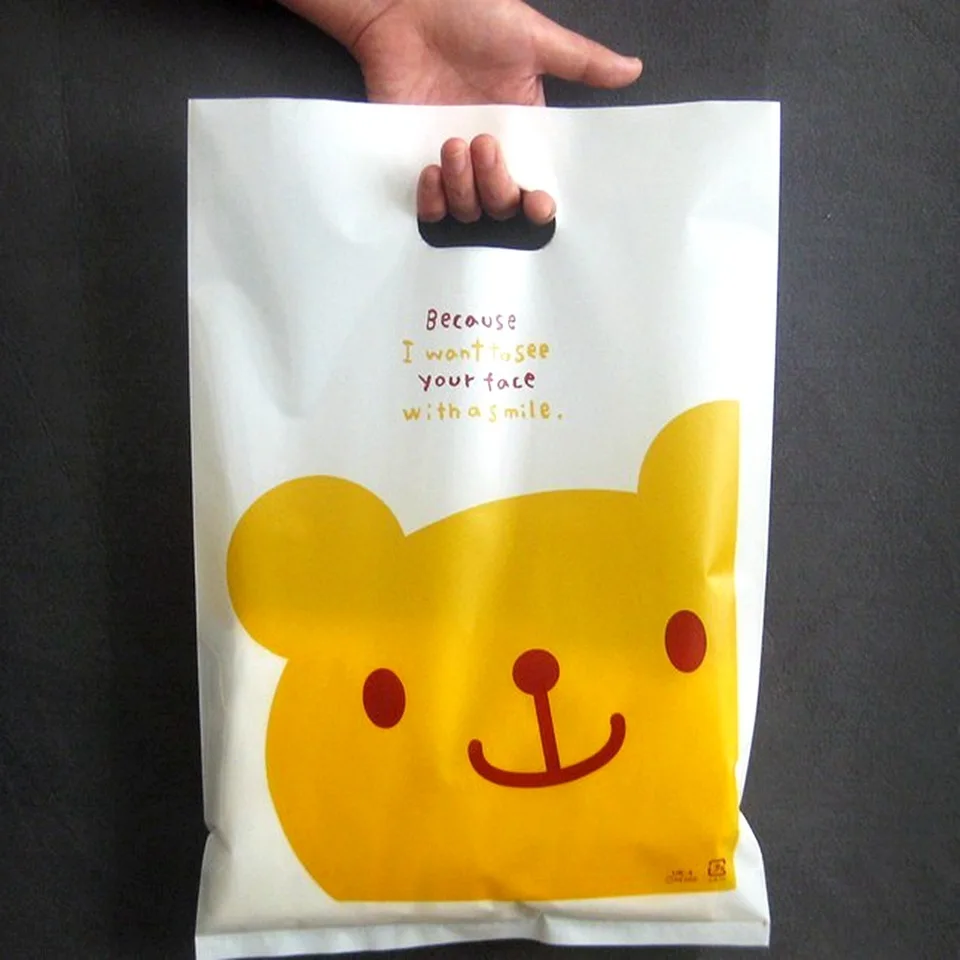 
Fashion plastic gift bag packaging bags custom logo from Anhui manufacturer 