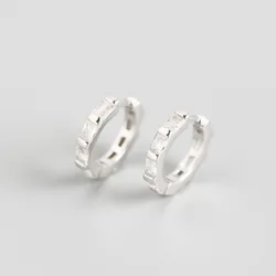 High quality rectangular zircon stirling silver women earrings 925 sterling manufacturing orecchini donna gioielli in argento
