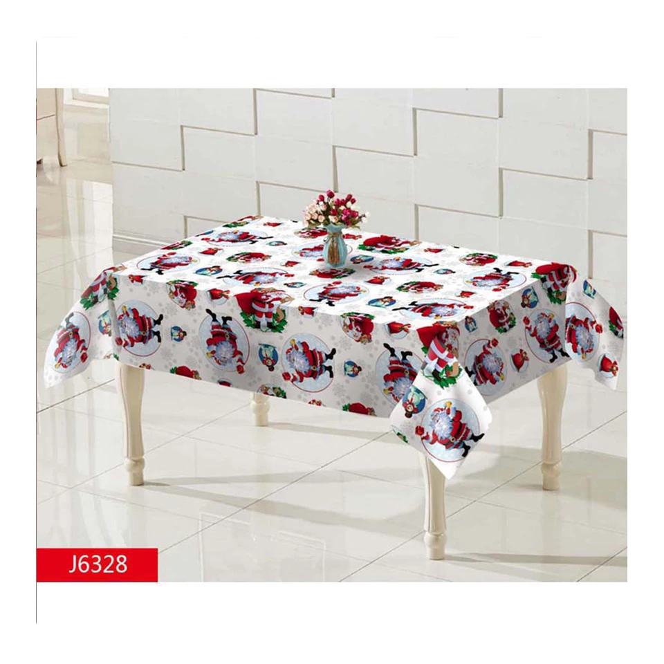 Factory supply waterproof home decor cloth table cloth printed pvc table cloth