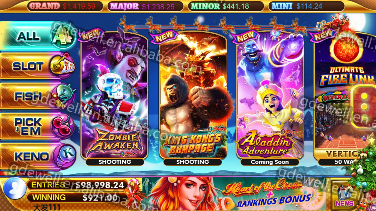 American Hot Sale Online Fishing Software Fish Mobile App Fire Link Game Slot Sales