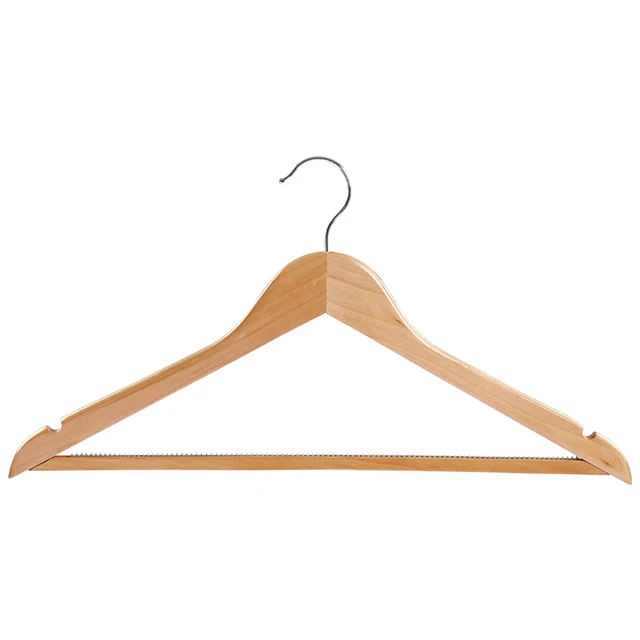 Top Quality Solid Wood Hanger  Anti-slip Nature Wooden Clothes Rack