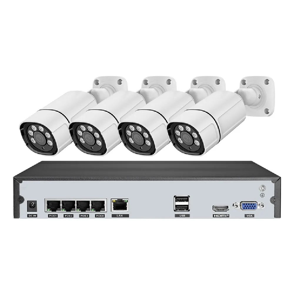 JXJ POE NVR Kit Security System HD  H.265 IR Outdoor Audio Record IP P2P Video Surveillance Set Ai Motion Sensor Cctv Camera Buy