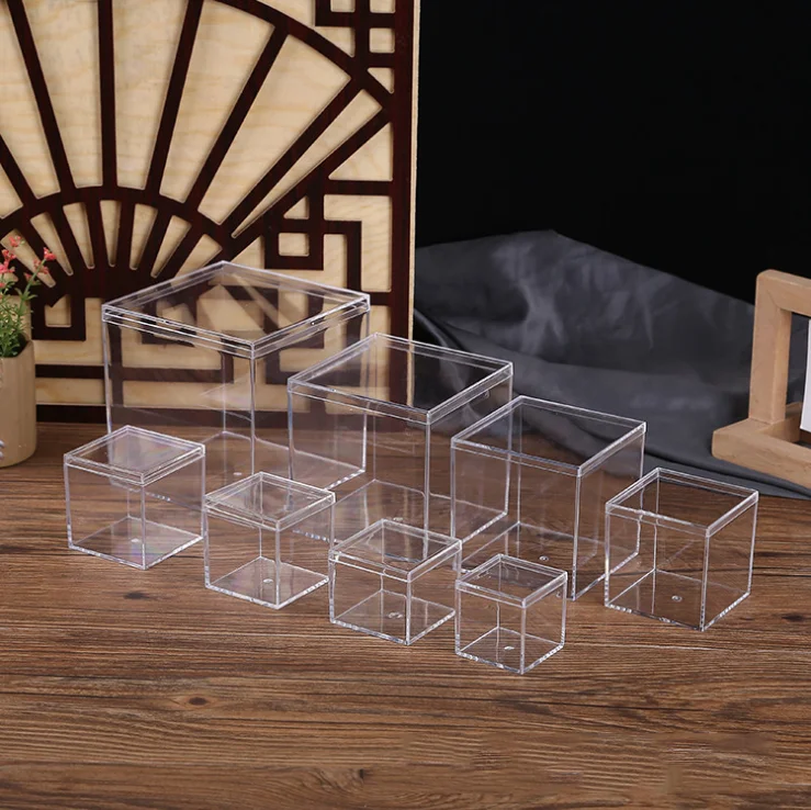 OLEG High Quality Customized Square Solid Plastic Clear Acrylic Candy Box