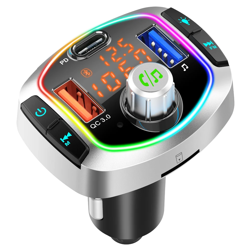 
Top Selling Car MP3 Player Multi-function Dual USB Quick Charge 3.0 Hands Free Car Kit with FM Transmitter 