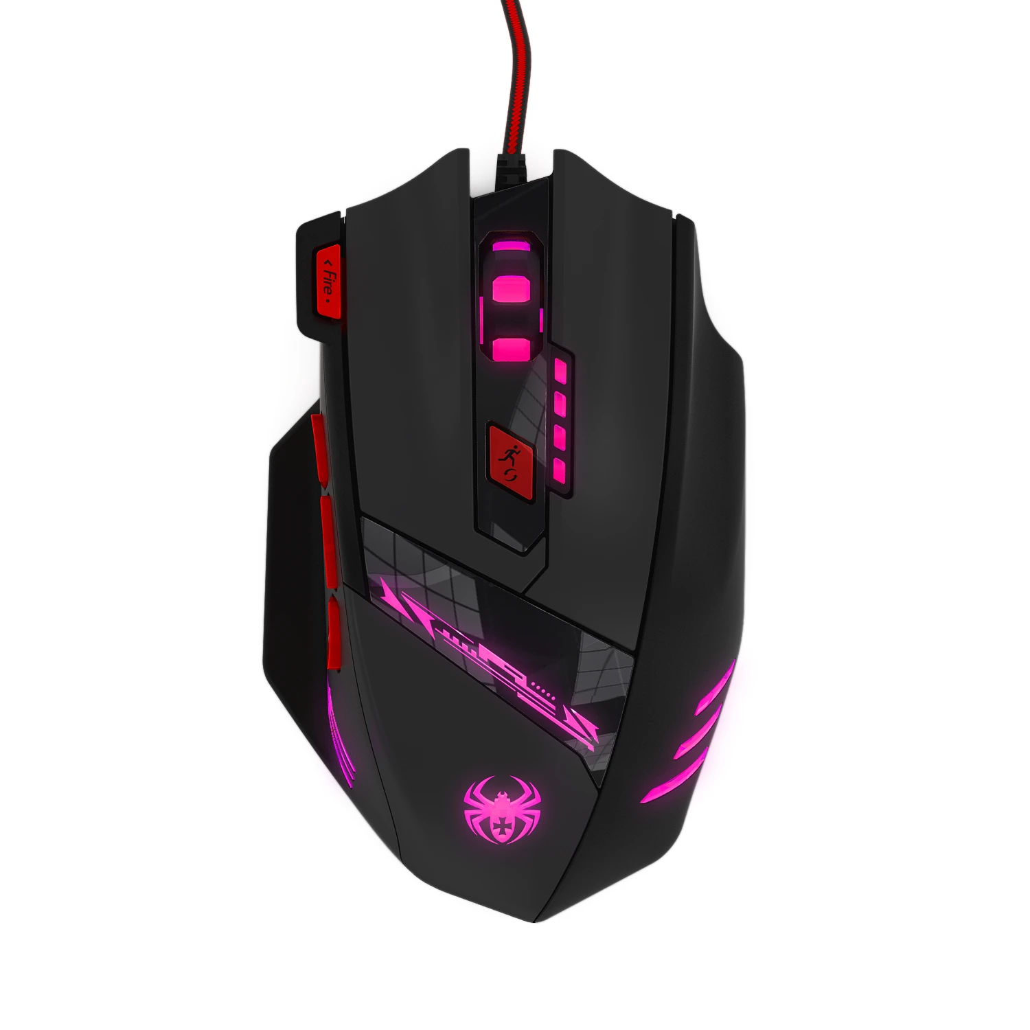 ZELOTES T-90 Wired Gaming Mouse,Right Handed Design,Programmable,E-sports Weight Tuning Optical Mouse