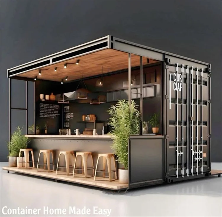 Best Selling Container Coffee Shop Food Kiosk Low Cost Prefab Container House