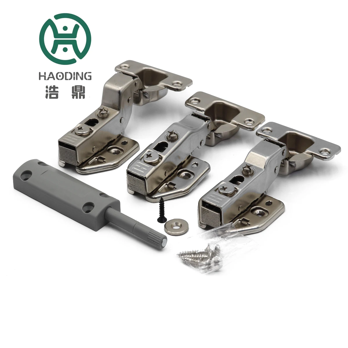 One-Touch Push open and soft close cabinet hinge system