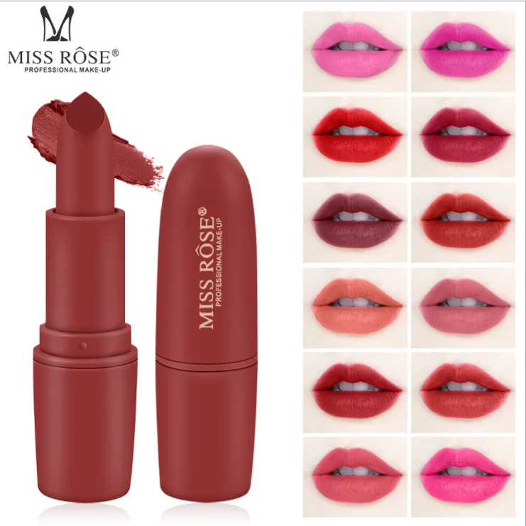 
Miss Rose Lipsticks 25 Color Makeup Cosmetics Waterproof Long Lasting Nude Matte Lip stick 