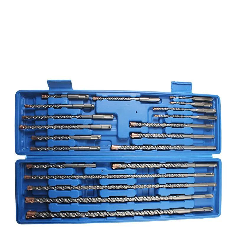 High Quality 20 Pcs Single Head SDS Chisel Concrete Drill Bit Set For Granite Electric Hammer Impact Drill Bits Set
