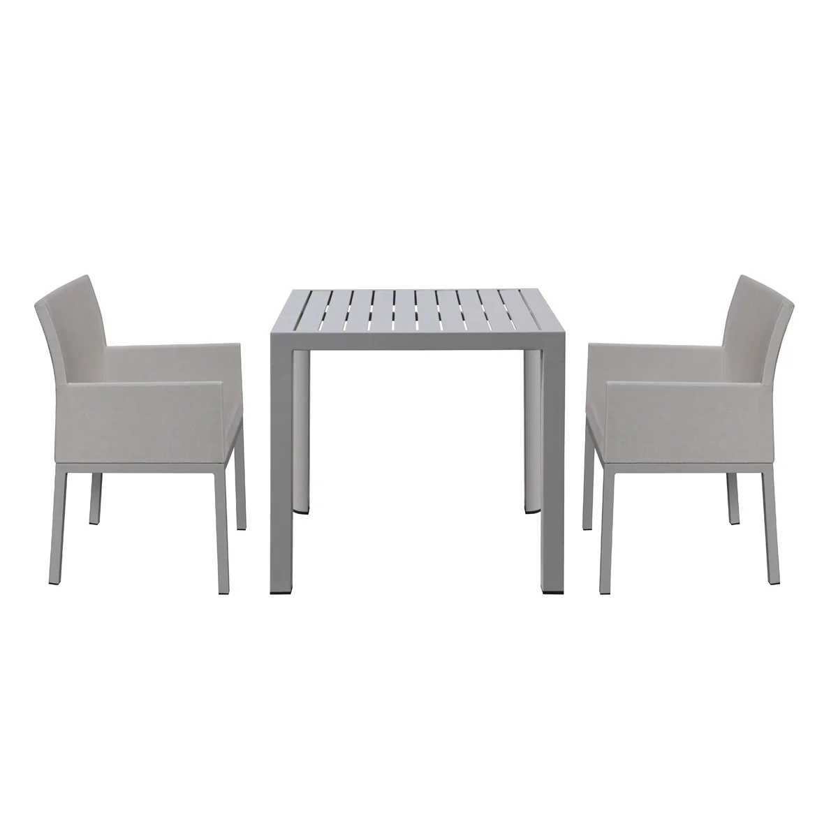 Modern Outdoor Furniture Commercial Full Aluminum Patio Outdoor Square Dining Table for hotel restaurant Garden