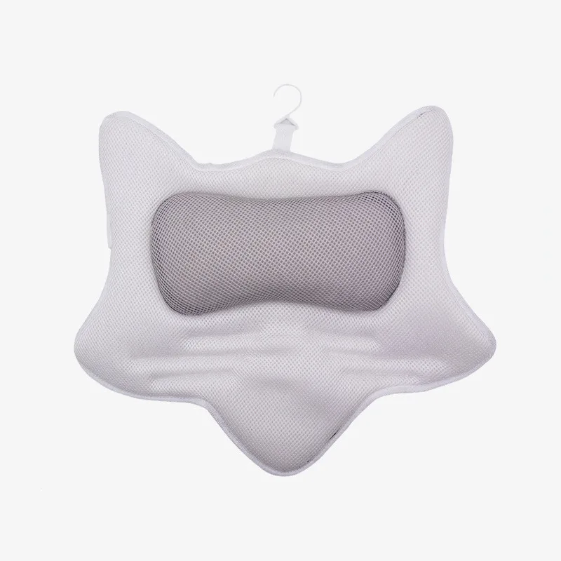 Custom Designs Non Slip Bath Tub Spa 4D Mesh Washable Bath Pillow