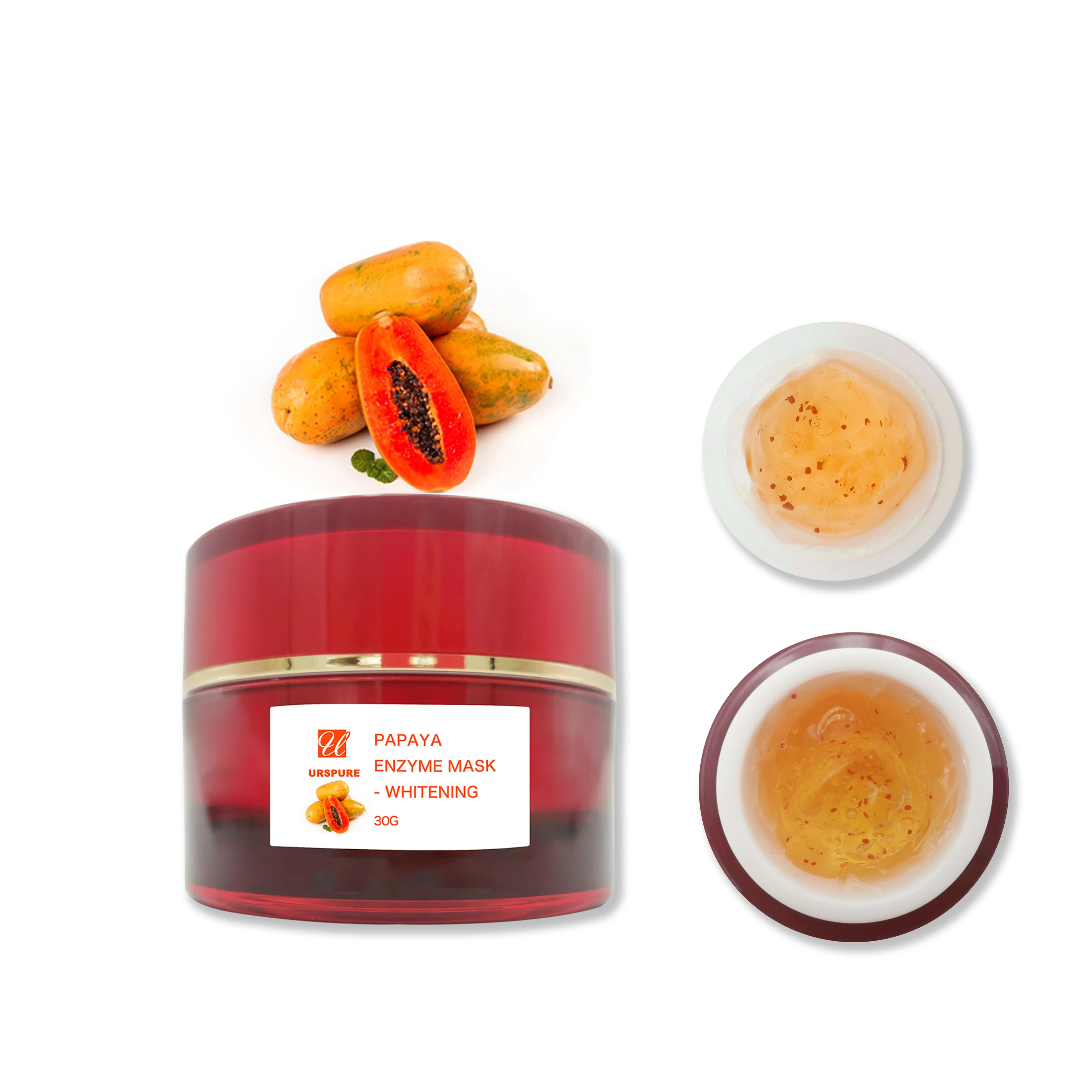 Skin Care  Hydrating Organic Berry Fruit Enzyme Mask Avocado Strawberry Watermelon Turmeric Papaya Gel Face Clay Jelly Mask