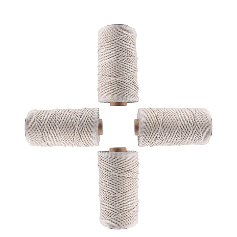 
Twisted white cotton braided rope basket with lid 