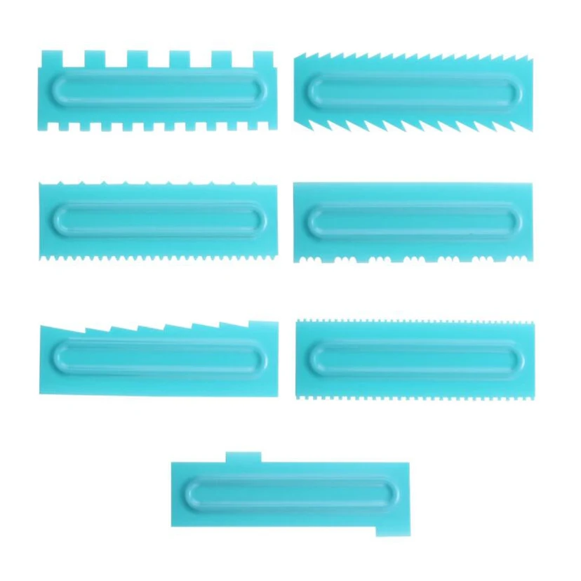 Cake Cream scraper comb Plastic scraper fondant cake pattern modeling tool