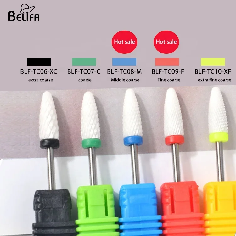 High quality manicure pedicure polishing grinding head professional cuticle rotary electric file ceramic nail drill bits holder