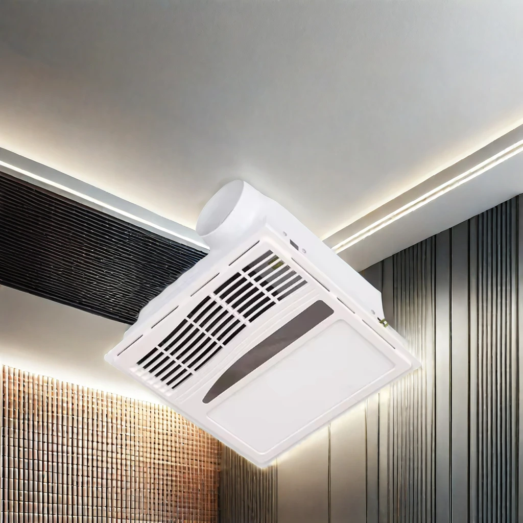 LSA OEM ODM PTC ceramic fan heater with LED Light 300X300mm bathroom heater ceiling 3 in 1 electric heater  electric
