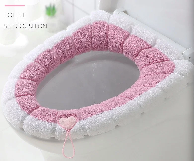 
Winter Portable Sanitary Toilet Seat Cover Thickened Washable Toilet Seat Cushion 