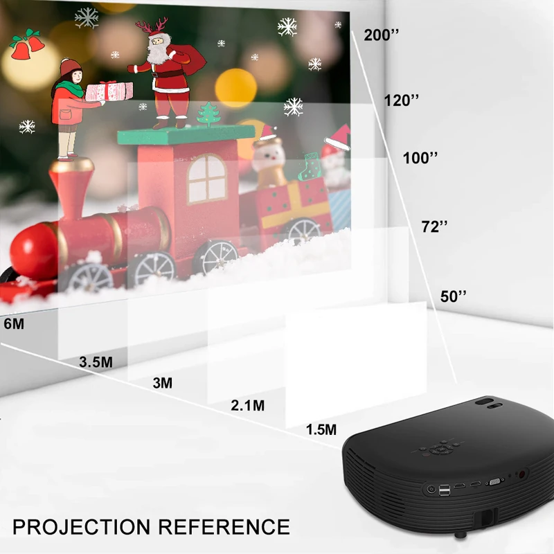 CHEERLUX CL760 projector portable home theater 3200 lumens