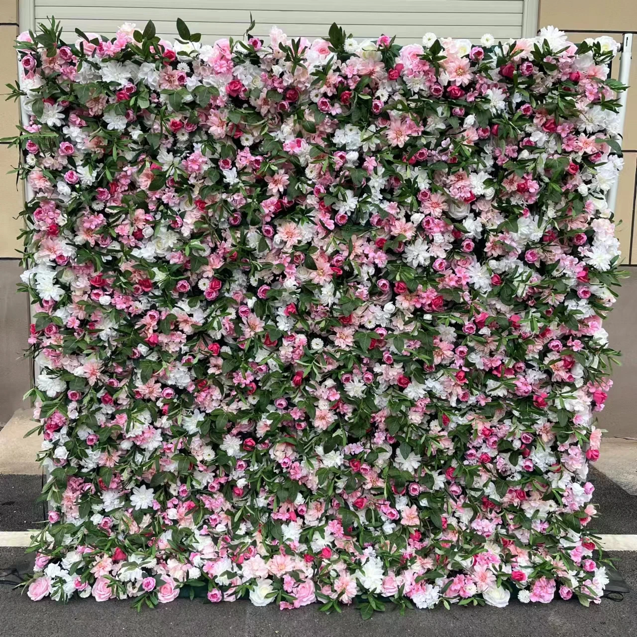 8*8FT Customized Backdrop Silk Artificial Decorative Flower Wall Real Touch Flowers For Decoration Wedding