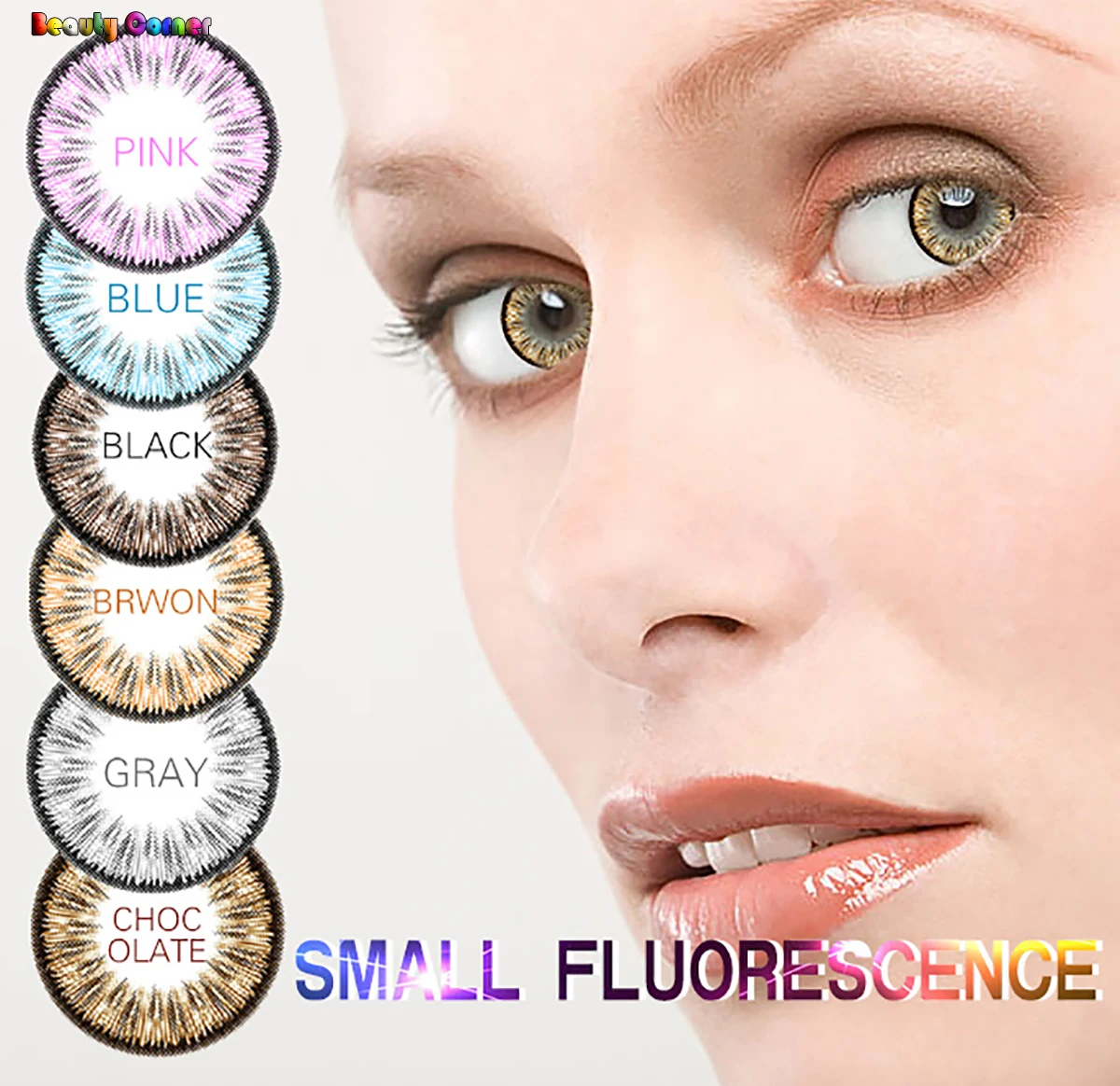 Красота углами 2 шт./пара летние флуоресценции с большими глазами мягкая цветные контактные линзы дешевые косметический контактные линзы