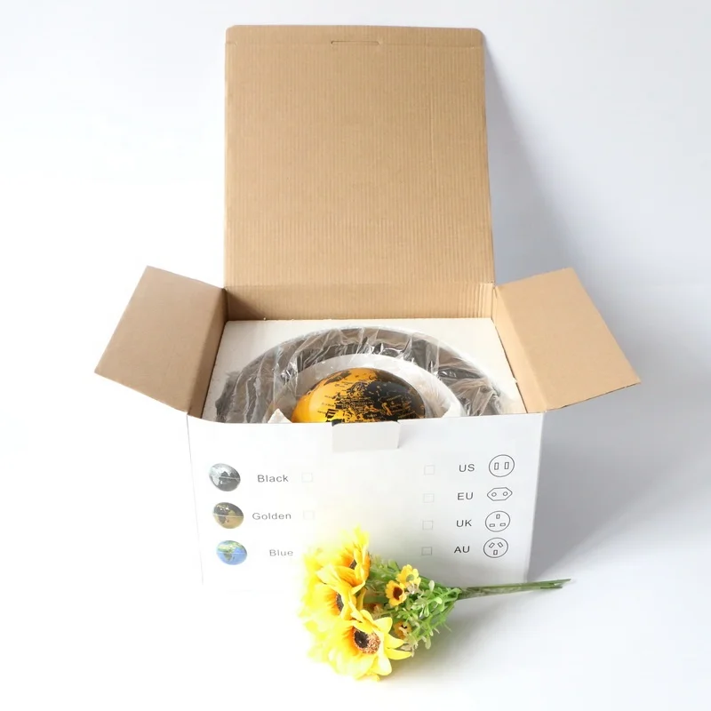 Size 6inch Levitation Rotating C Shape Magnetic Floating Globe With LED lights for Desk Decoration