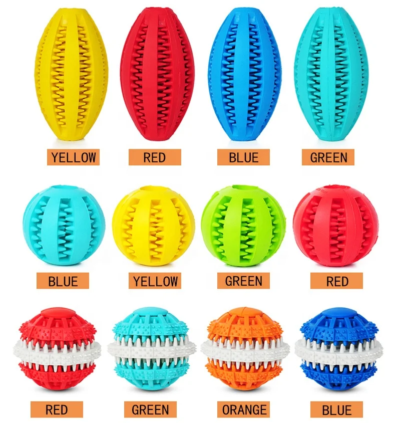 
Kimpets Wholesale 7CM Durable Food Leak Pet Toys Ball Pet Teeth Cleaning Toy Rubber Dog Chew Toy Ball 