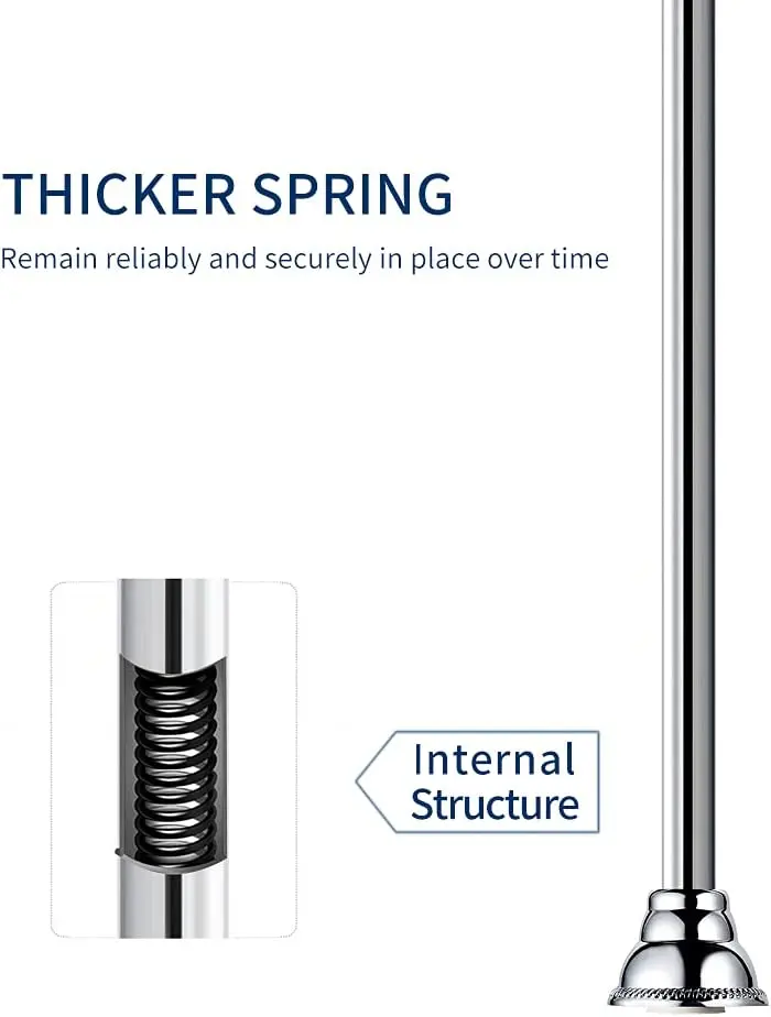 Bathroom Accessories 42 72 Inch Roman Pole Shower Tension Curtain Rod 25Mm Chrome