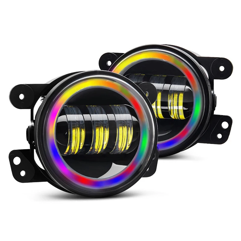  Лучший piaa 4 дюймов круглые противотуманные фары светодиодные RGB halo