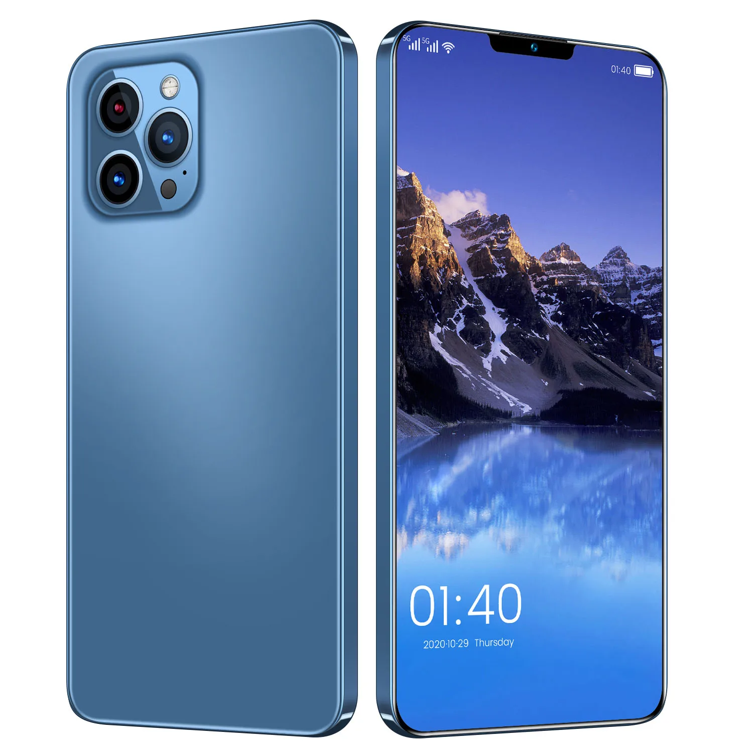 Самый популярный мобильный телефон Phone12 Pro Max, android, большой сенсорный экран 6,7 дюйма, флэш-память 12 + 512 ГБ, разблокировка по лицу, телефон со сканером отпечатков пальцев