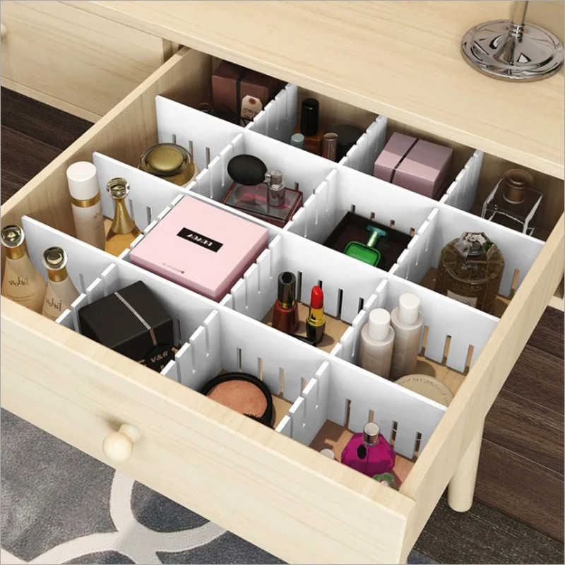 Drawer storage partition board sorting household underwear free combination storage plastic drawer divider