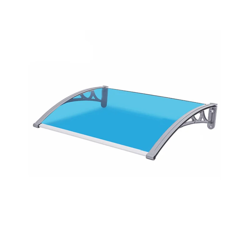 DIY Outdoor Sunshade Blue polycarbonate Solid panel Roof visor Sturdy