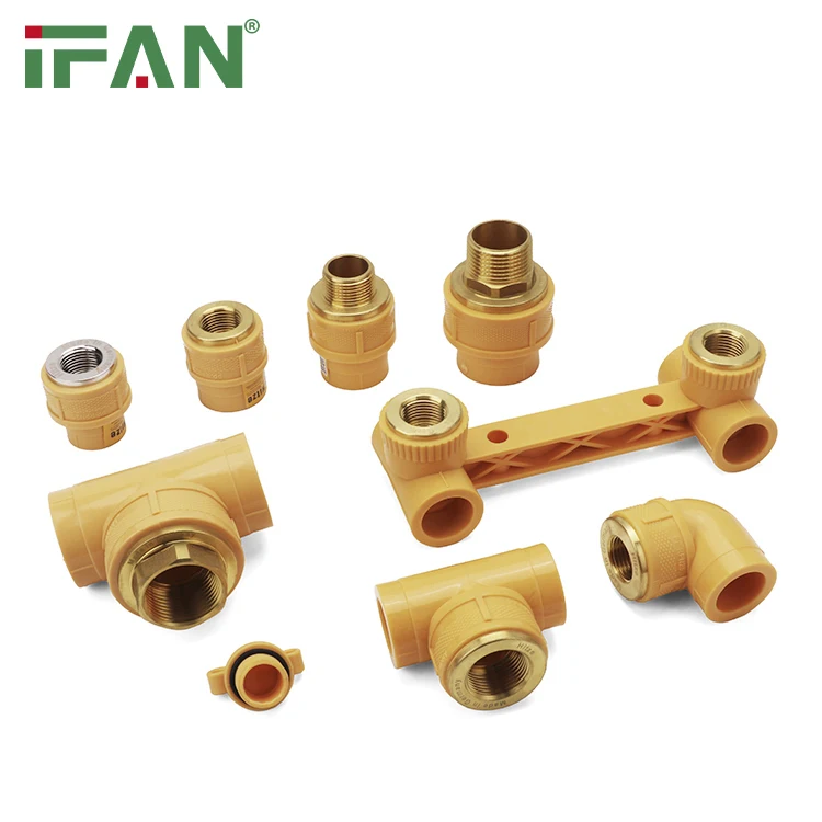 Hitze GB/T 18742 Factory Supply Fitting PPR 20-63MM Yellow Socket Elbow Tee PPR Pipe Fitting