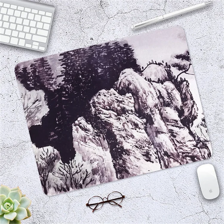 Small Office Gaming Computer Mouse Pad with Stitched Edges Mouse and Keyboard Pad