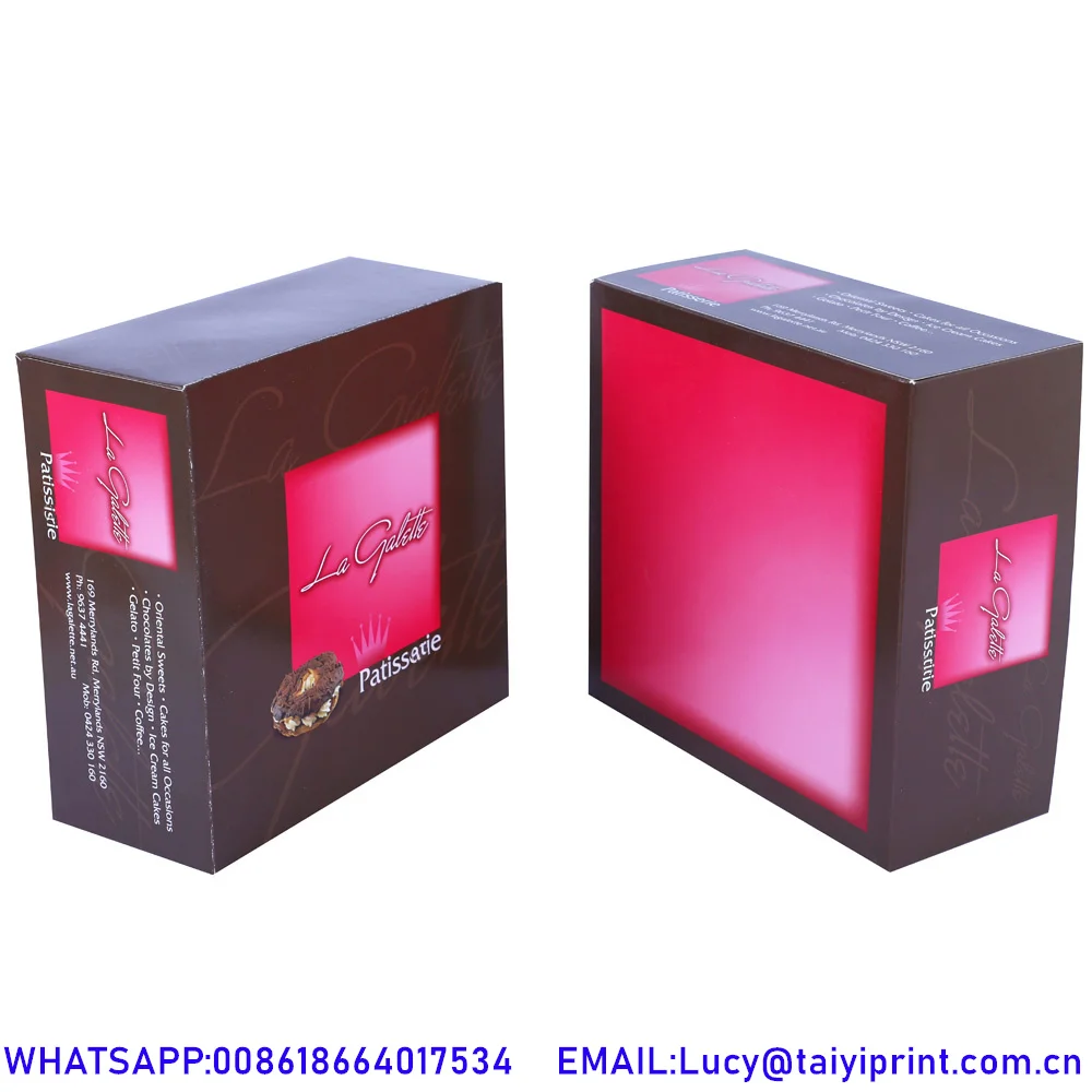 2024 Hot Selling Good Price Cake Box Eco Friendly Portable Cartoon Log Cake Box 12*10*3Cm