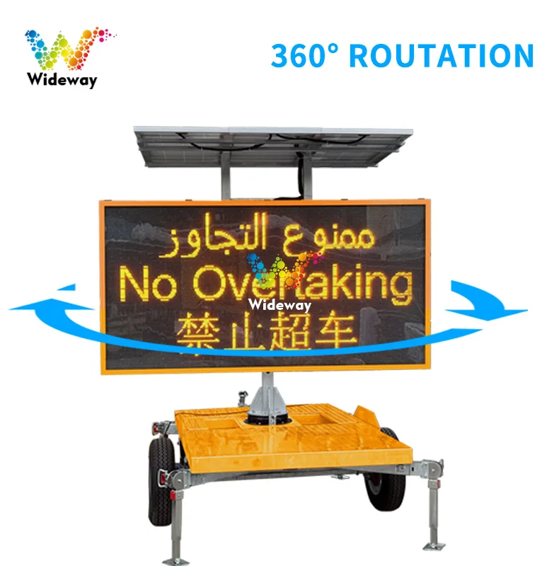 2023 New Solar Sign Variable Message Traffic Display Portable VMS Trailer Display