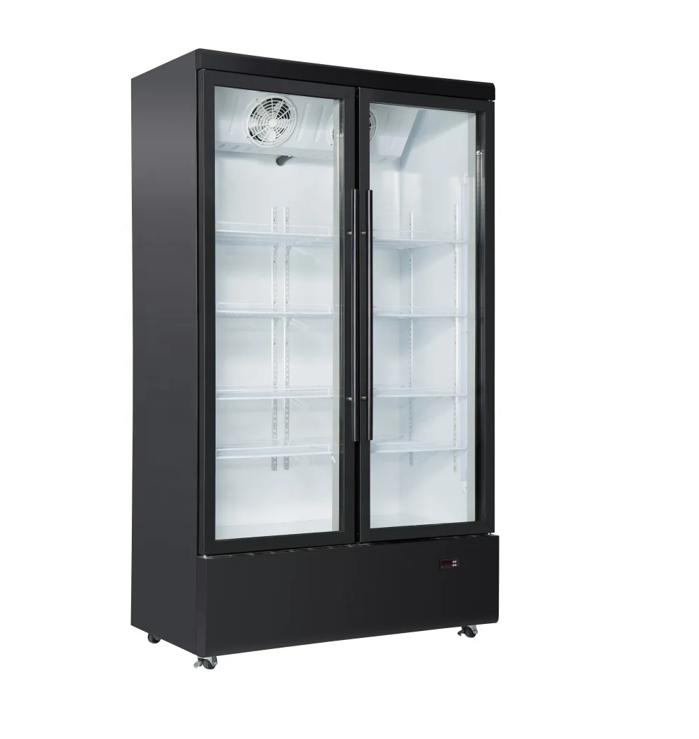 COMMERCIAL GLASS 2 DOOR REFRIGERATOR / SUPERMARKET BEVERAGE CHILLER DISPLAY /DRKINS COOLER SHOWCASE model  LG-882M2WP
