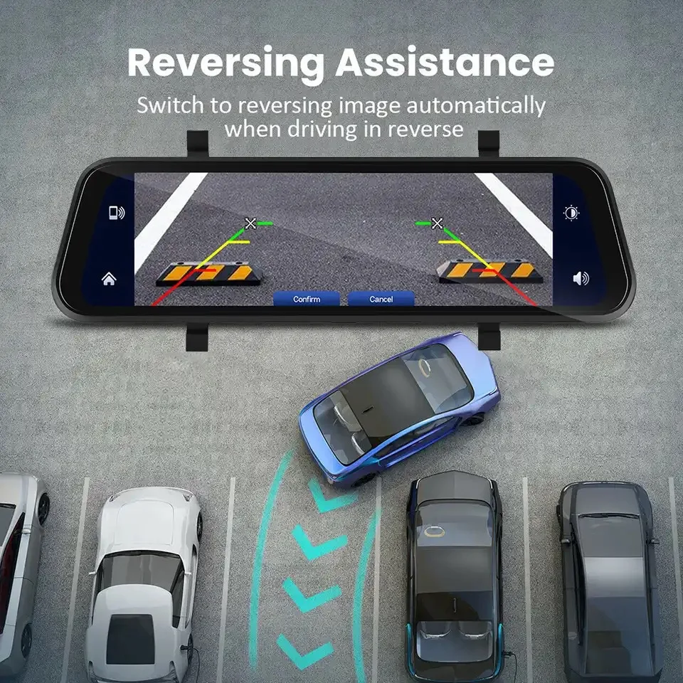 Dash cam 1080p Hd Front Rear And Inner Camera Car Video Recorder Dvr Black Box Driving record for car