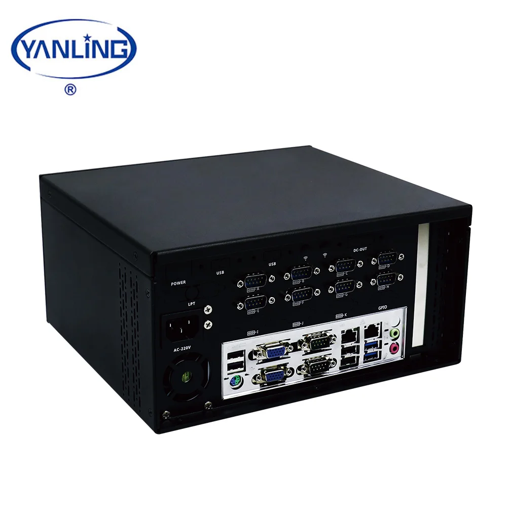 Малый форм-фактор компьютеры процессор Intel Core I5 4460 процессора Dual Lan батарейках промышленных мини-ПК с 10 COM