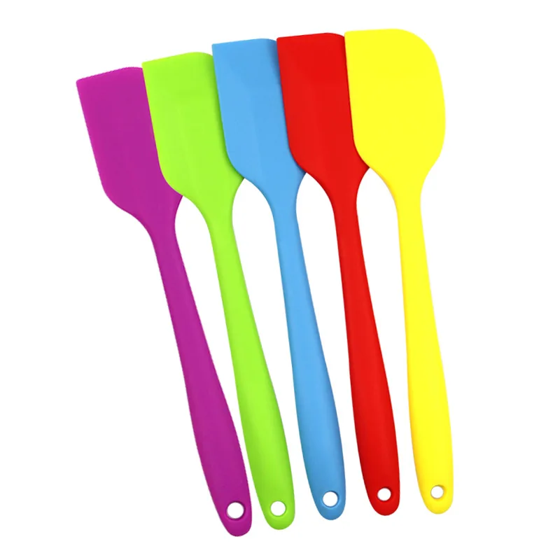 Silicone Spatula Cooking Butter Kitchen Pastry Tools Heat Resistant Smoother Dough Cream Scraper Cake Accessories