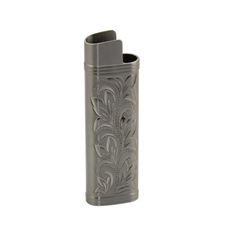 Chinese Factory Free Design Cigarette Lighter Case And Cigarette Holder Metal Cover Lighter Cover Sleeves Smoking Accessories