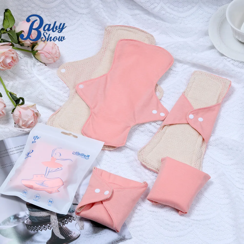 Cotton Natural Sanitary Padfeminine Absorbent Menstrual Cloth Washable Reusable Panty Liner Hygiene Sanitary Period Pad