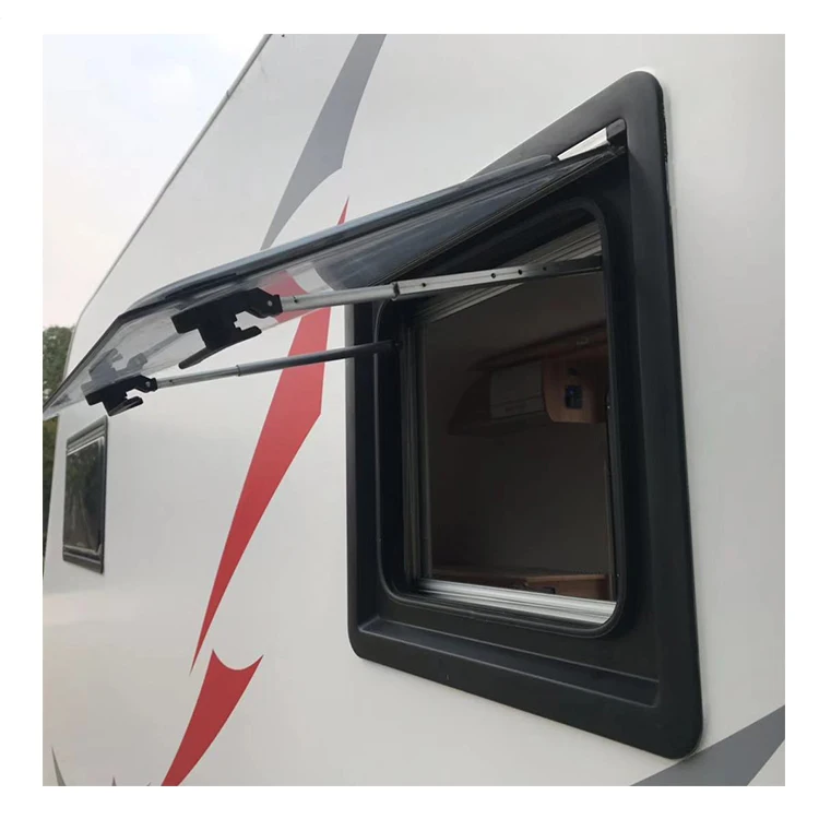 Hot sale 500X500mm RV window for high quality motorhome window right angle acrylic glass caravan window