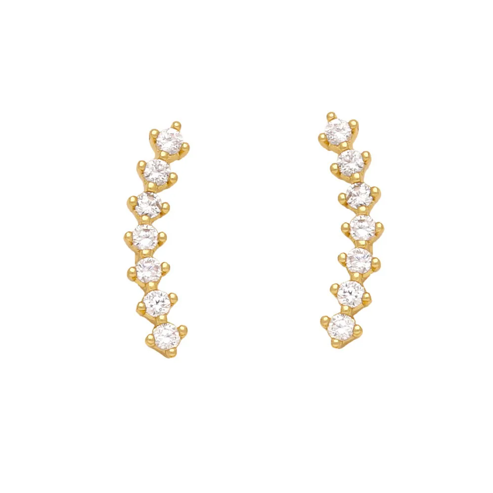 Small Cubic Zirconia Ice Cream Music Notes Stud Earrings Sweet Cool Crown Aircraft Earring for Women Girls