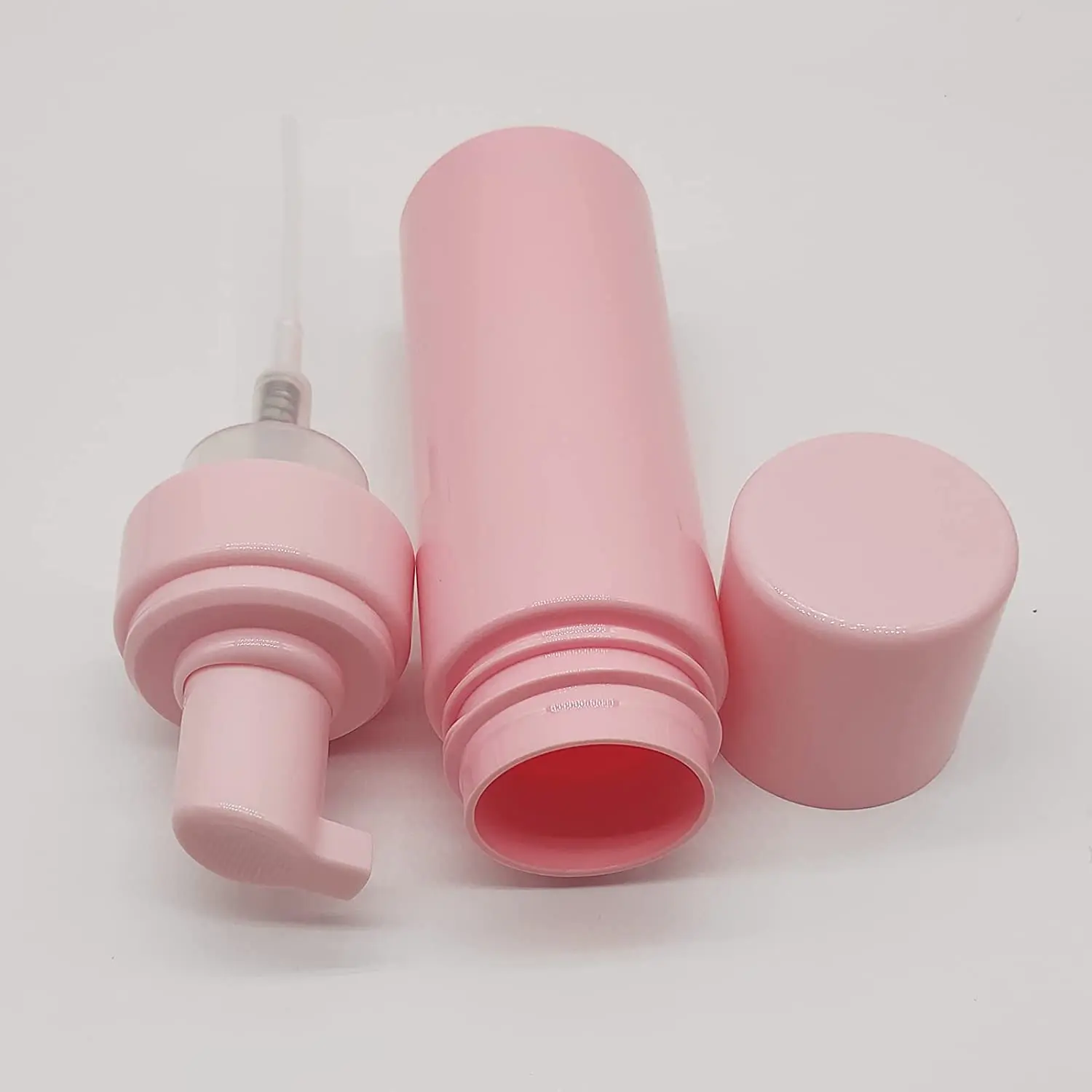 100ML 120ML 150ML 200ML Mousse Foaming Pump Empty Packaging PET Plastic pink Facial Cleansing Foam pump