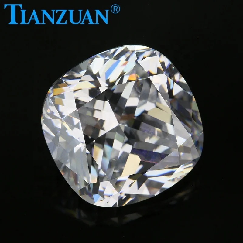 6A quality White Cushion cut Synthetic Diamond for cubic zirconia cz stone