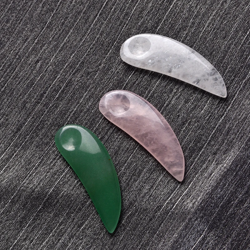 Hot Selling Gua Sha Spoon Personal Care White Green Pink Makeup Spatula Custom Natural Rose Quartz Jade Facial Cosmetic Spatula