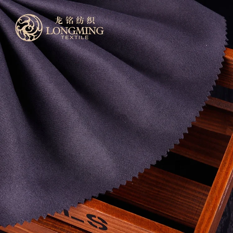 Wholesale price recycle polyester viscose elastane woolen feeling woven fabric for coat