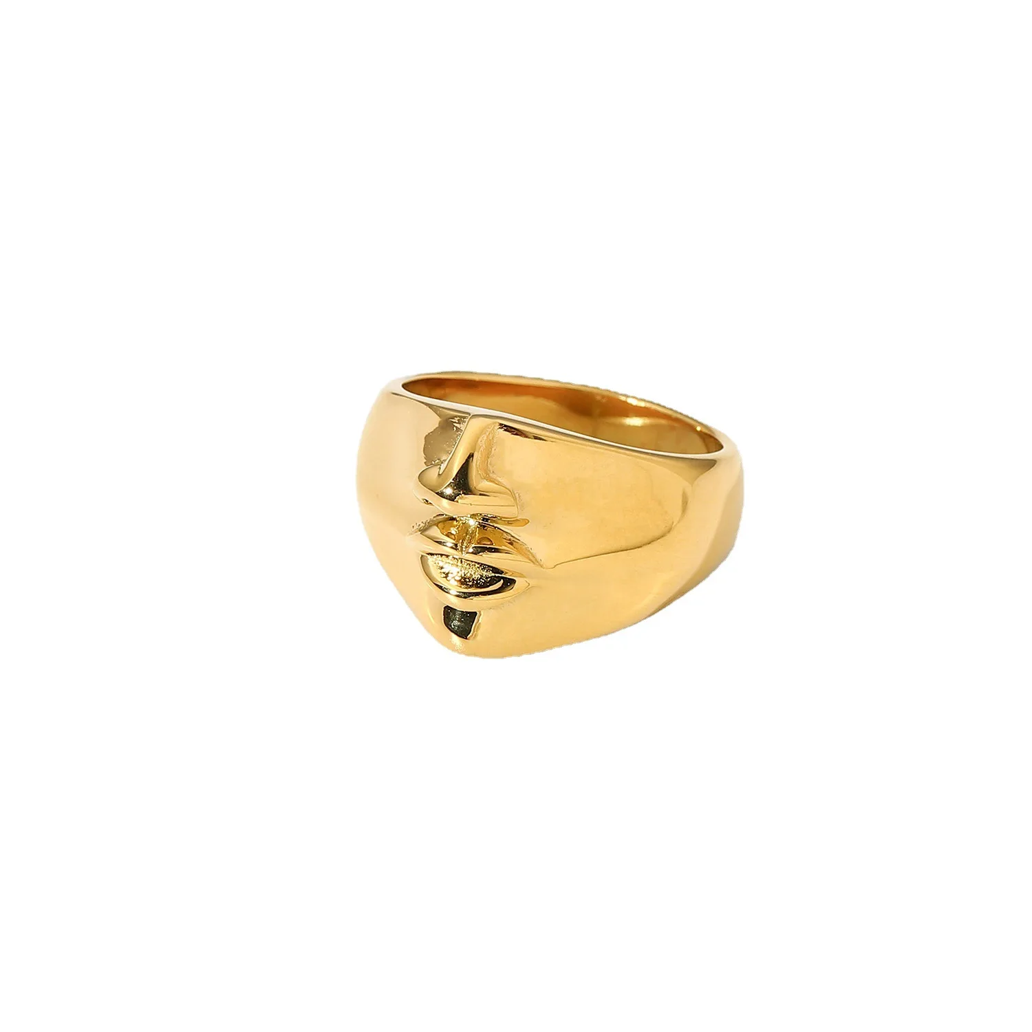 World new trend 18K gold women   ring  stainless steel gold ring  for women